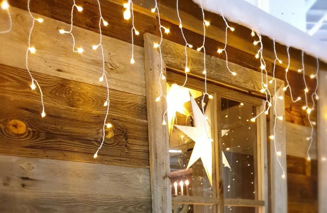 Kurtyna zewnętrzna sople 7m 200 LED ciepłe białe