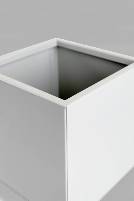 Kwietnik osłonka stojak Lorient 20x20x87 cm metalowy biały loft