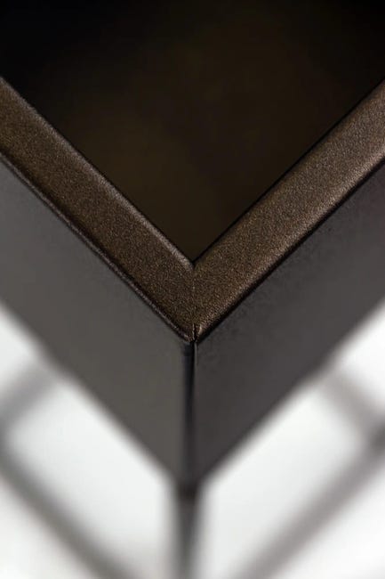 Kwietnik osłonka stojak Lorient 20x20x87 cm metalowy miedziany loft