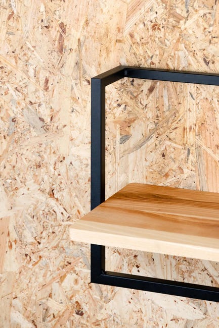 Kwietnik wiszący Nesle 43x20x30 cm metalowo drewniany loft