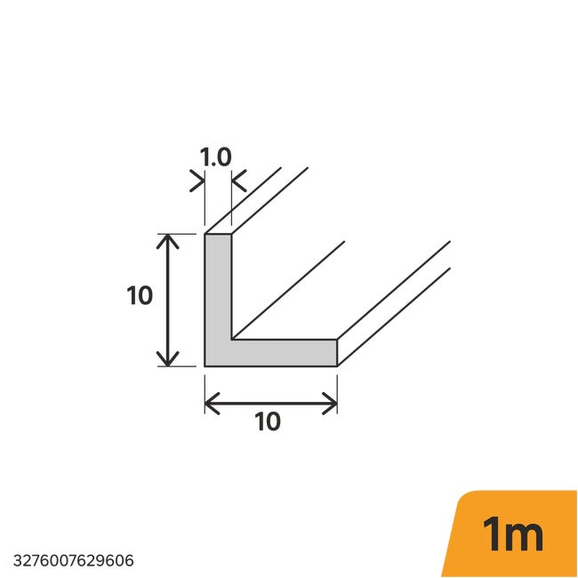 Kątownik aluminiowy 1m 10x10x1 mm matowy miedziany Standers
