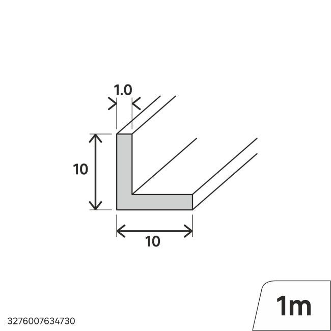 Kątownik pvc 1m 10x1x1 mm orzech przyklejka Standers