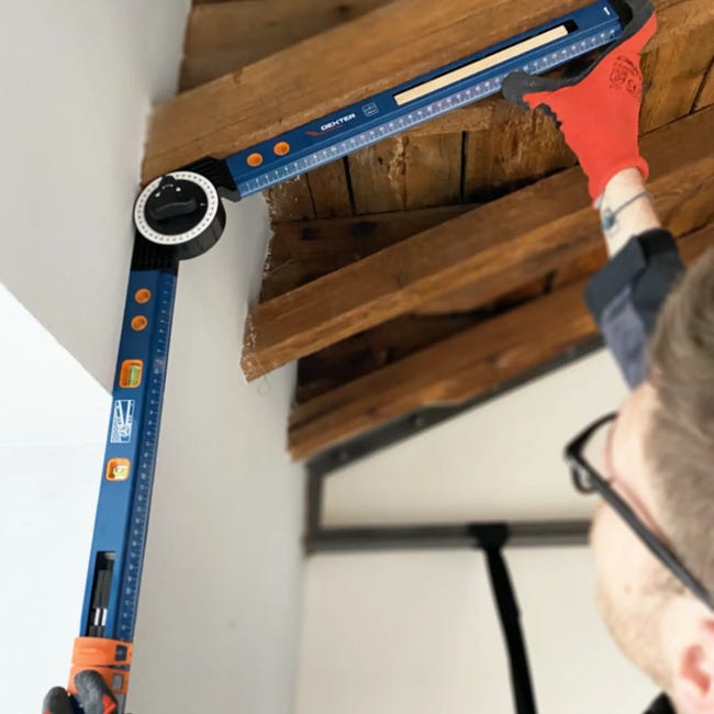 Kątownik regulowany z poziomicą i ołówkiem 52 cm Dexter