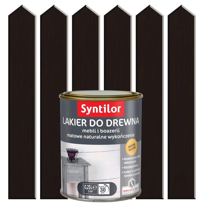 Lakier AQUARETHANE 0.25 l Czarny SYNTILOR