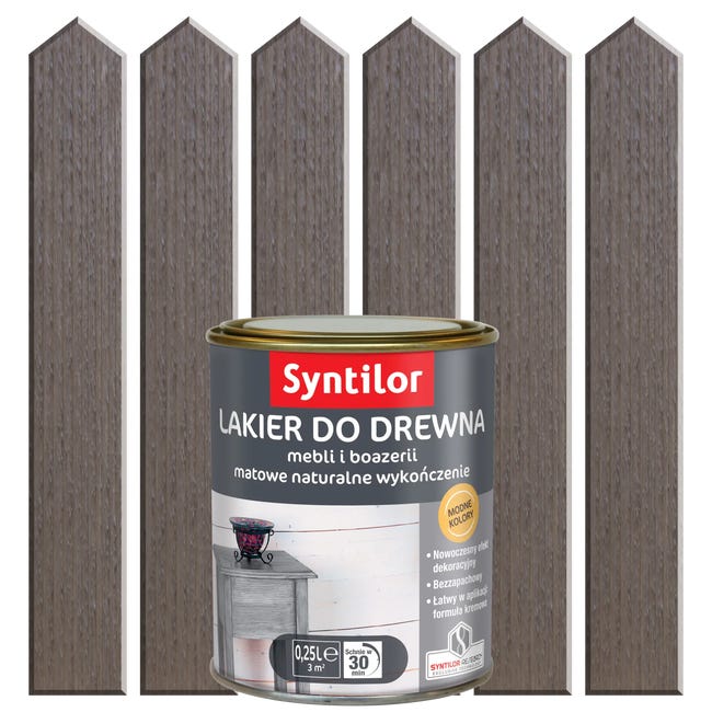 Lakier AQUARETHANE 0.25 l Stalowy SYNTILOR