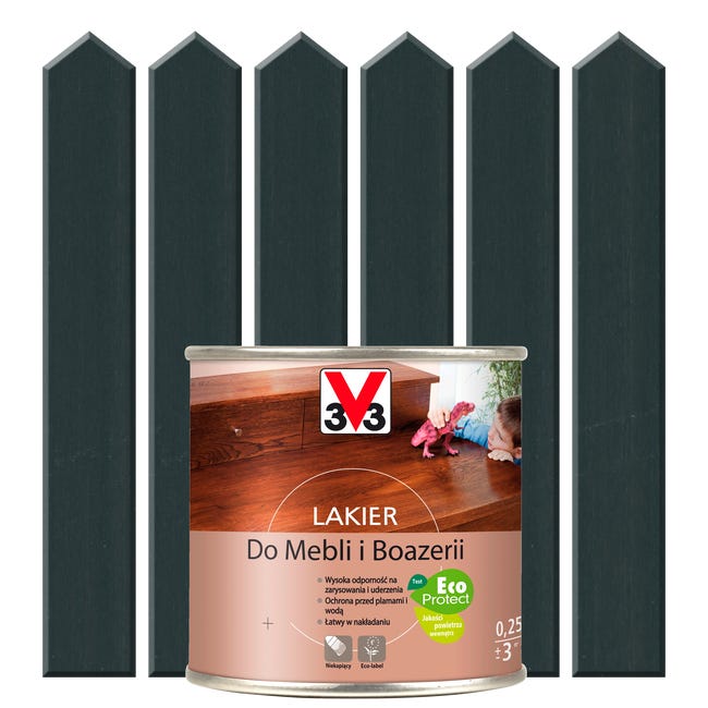 Lakier DO MEBLI I BOAZERII 0.25 l Grafit Mat V33