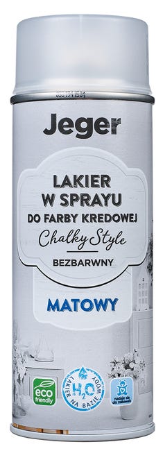 Lakier do farby kredowej CHALKY SPRAY 0.35 l Bezbarwny Mat JEGER