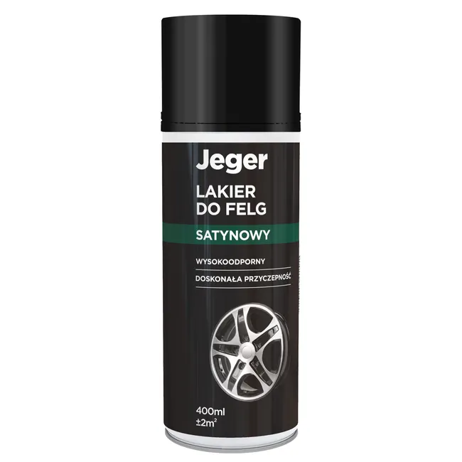 Lakier do felg w sprayu 0.4 l czarny satynowy Jeger