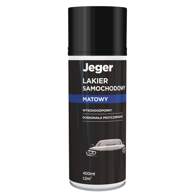 Lakier samochodowy w sprayu 0.4 l czarny matowy Jeger
