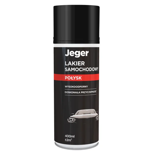 Lakier samochodowy w sprayu 0.4 l czarny połysk Jeger