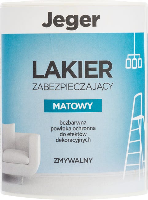 Lakier zabezpieczający 1 l Bezbarwny Matowy Zmywalny JEGER