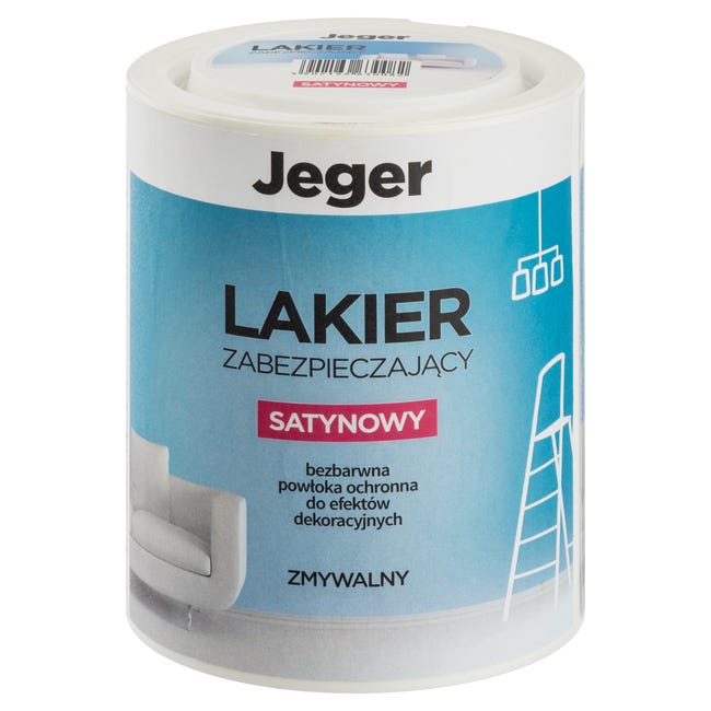 Lakier zabezpieczający 1 l Bezbarwny Satynowy Zmywalny JEGER