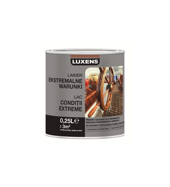 Lakier zewnętrzny do drewna EKSTREMALNA WARUNKI 0.25 l Dąb ciemny LUXENS