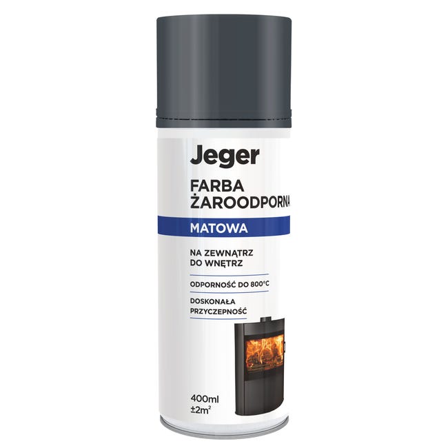 Lakier żaroodporny 0.4 l antracytowy mat Jeger