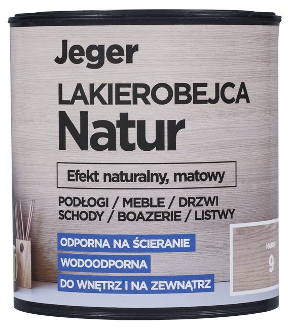 Lakierobejca NATUR 0.5 l kolor 6 Efekt naturalny matowy JEGER