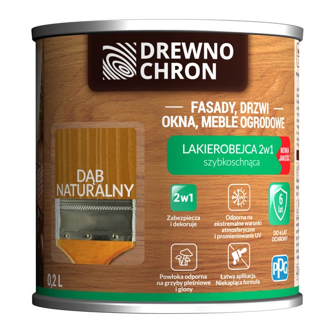 Lakierobejca Ochronno-dekoracyjna 0.2 l Jasny dąb Drewnochron