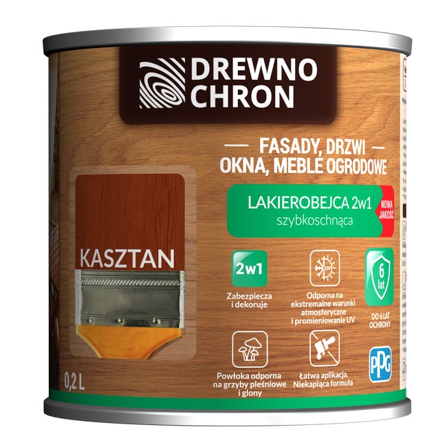 Lakierobejca Ochronno-dekoracyjna 0.2 l Kasztan Drewnochron