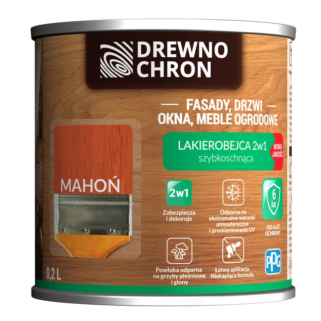 Lakierobejca Ochronno-dekoracyjna 0.2 l Mahoń Drewnochron