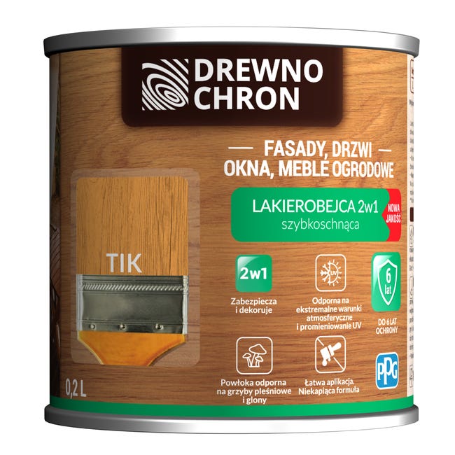 Lakierobejca Ochronno-dekoracyjna 0.2 l Teak Drewnochron