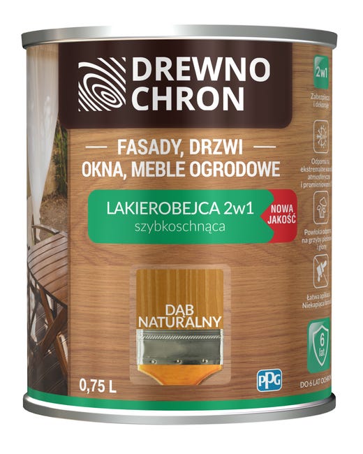 Lakierobejca Ochronno-dekoracyjna 0.75 l Jasny dąb Drewnochron