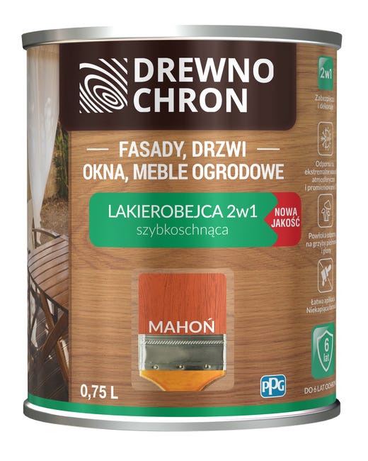 Lakierobejca Ochronno-dekoracyjna 0.75 l Mahoń Drewnochron