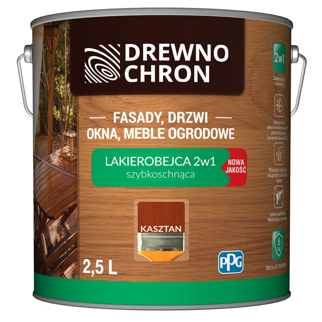 Lakierobejca Ochronno-dekoracyjna 2.5 l Kasztan Drewnochron