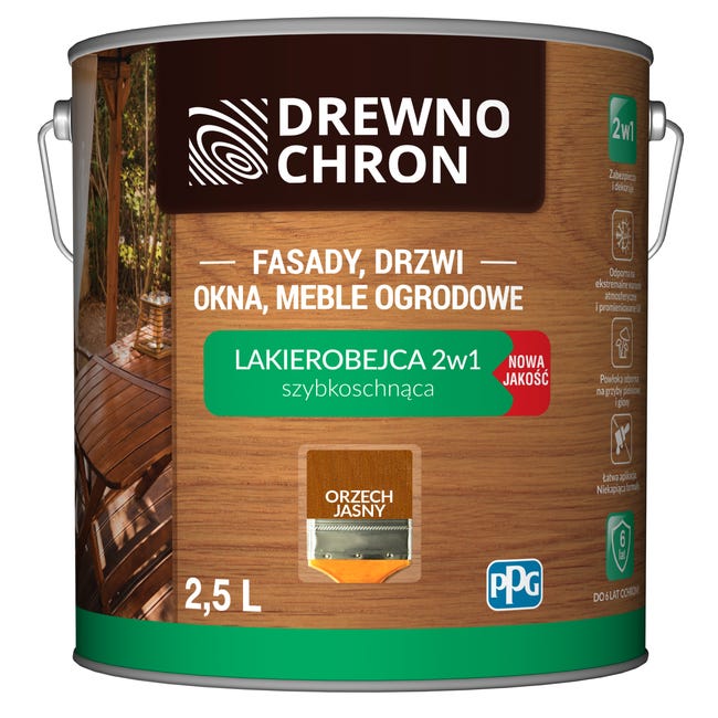 Lakierobejca Ochronno-dekoracyjna 2.5 l Orzech Drewnochron