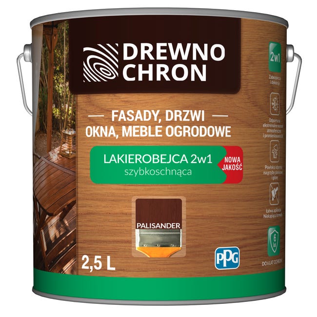 Lakierobejca Ochronno-dekoracyjna 2.5 l Palisander Drewnochron