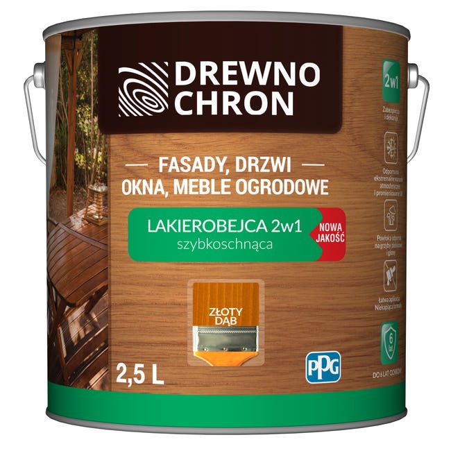 Lakierobejca Ochronno-dekoracyjna 2.5 l Złoty dąb Drewnochron