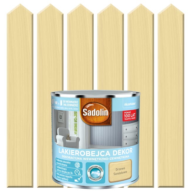 Lakierobejca do drewna DEKOR 0.25 l Drzewo sandałowe SADOLIN