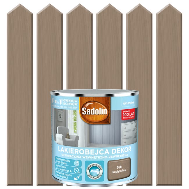 Lakierobejca do drewna DEKOR 0.25 l Dąb rustykalny SADOLIN