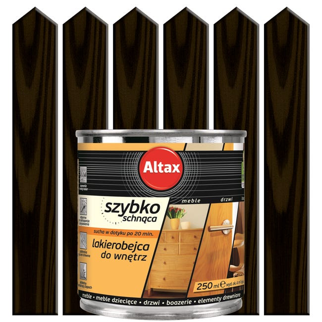 Lakierobejca do drewna SZYBKOSCHNĄCA 0.25 l Wenge ALTAX