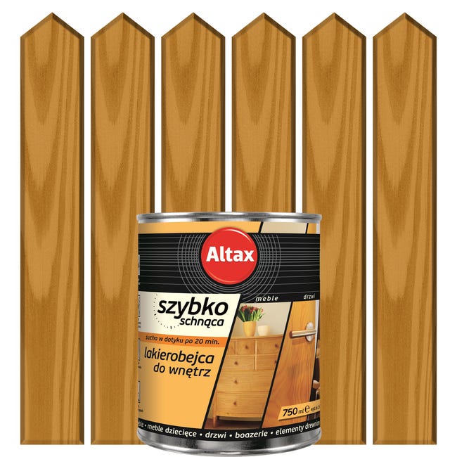 Lakierobejca do drewna SZYBKOSCHNĄCA 0.75 l Dąb ALTAX