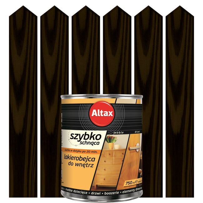 Lakierobejca do drewna SZYBKOSCHNĄCA 0.75 l Wenge ALTAX