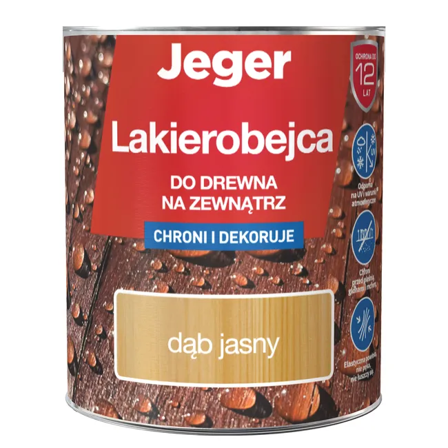 Lakierobejca do drewna na zewnątrz 0.7 l Jasny dąb Jeger