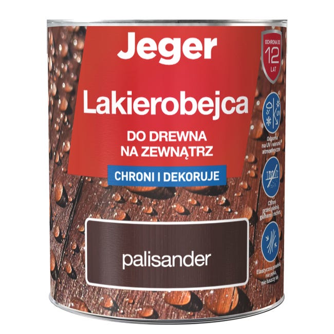 Lakierobejca do drewna na zewnątrz 0.7 l Palisander Jeger