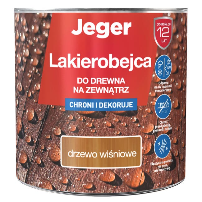 Lakierobejca do drewna na zewnątrz 2.5 l Drzewo wiśniowe Jeger