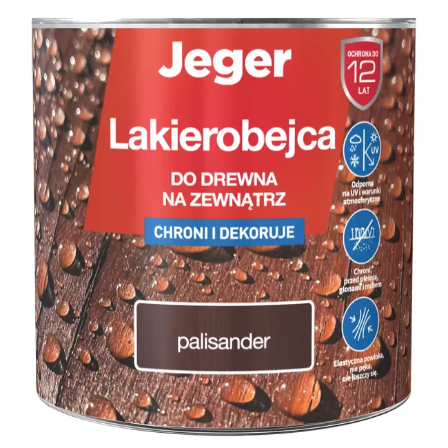 Lakierobejca do drewna na zewnątrz 2.5 l Palisander Jeger