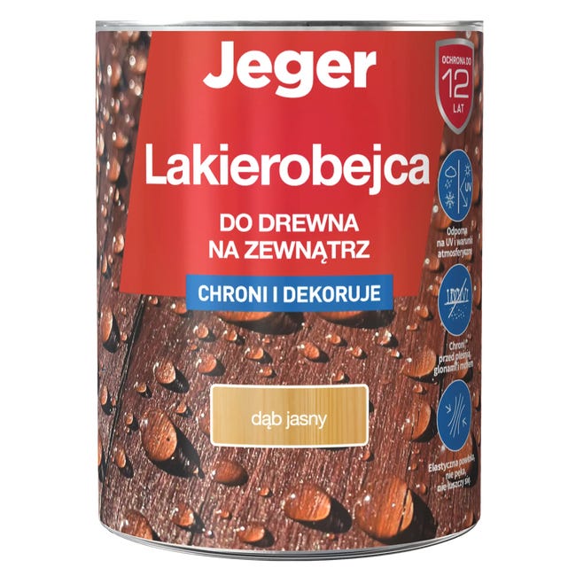 Lakierobejca do drewna na zewnątrz 5 l Jansy dąb Jeger