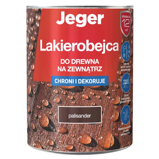 Lakierobejca do drewna na zewnątrz 5 l Palisander Jeger
