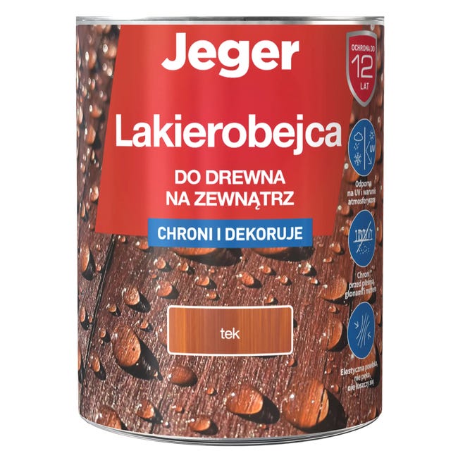 Lakierobejca do drewna na zewnątrz 5 l Tek Jeger