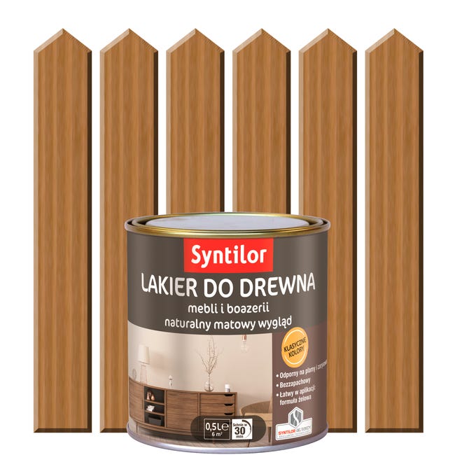 Lakiery do wnętrz AQUARETHANE 0.5 l Dąb jasny SYNTILOR