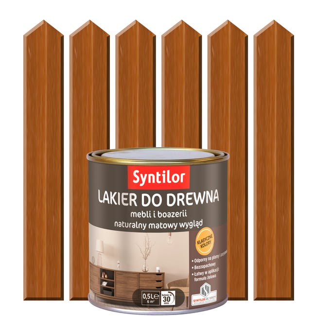 Lakiery do wnętrz AQUARETHANE 0.5 l Dąb złocisty SYNTILOR