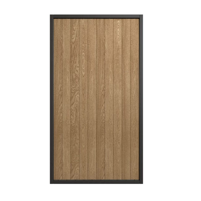 Lamele obrotowe separujące 200x110 cm dębowy z czarną ramą
