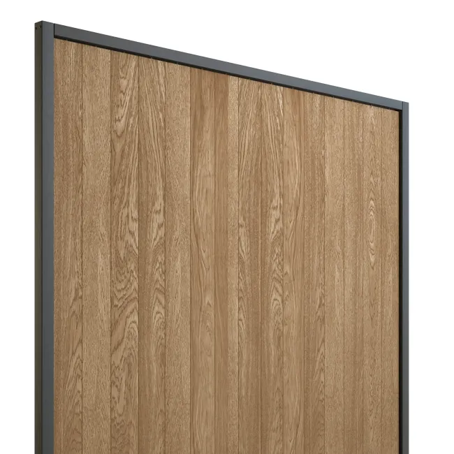 Lamele obrotowe separujące 200x160 cm dębowy z czarną ramą