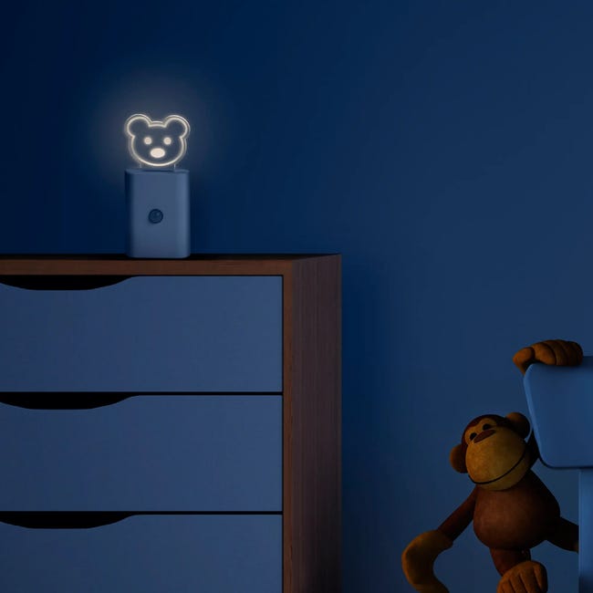 Lampa dziecięca Nightlux Cartoon biała LED z czujnikiem