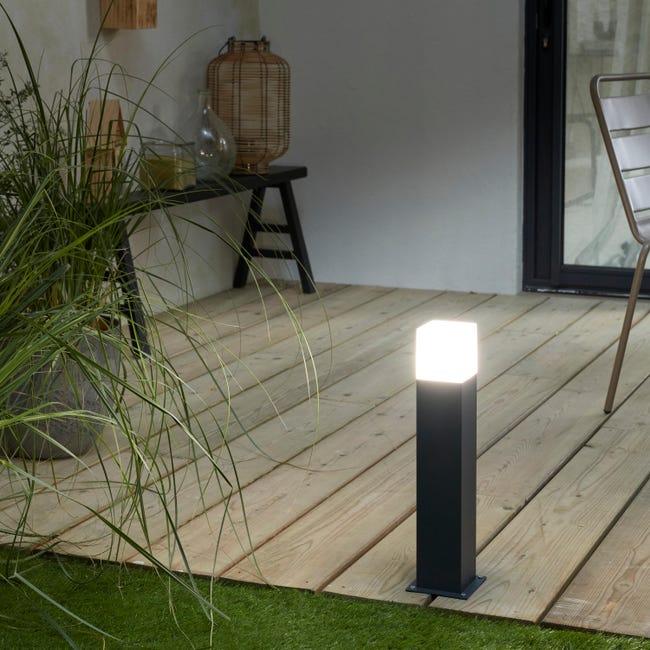 Lampa ogrodowa słupek Cies czarny E27 45 cm IP44 LED Inspire