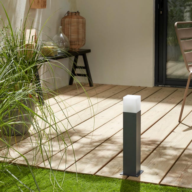 Lampa ogrodowa słupek Cies czarny E27 45 cm IP44 LED Inspire
