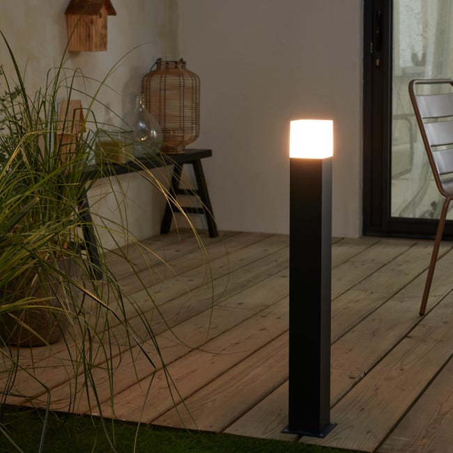 Lampa ogrodowa słupek Cies czarny E27 75 cm IP44 LED Inspire