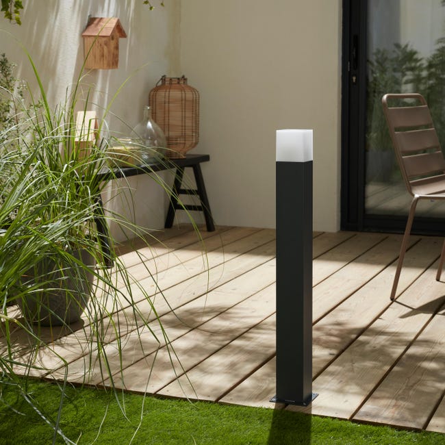Lampa ogrodowa słupek Cies czarny E27 75 cm IP44 LED Inspire